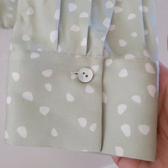 Vince Abstract Dot Silk Blend Blouse M - Picture 4 of 12